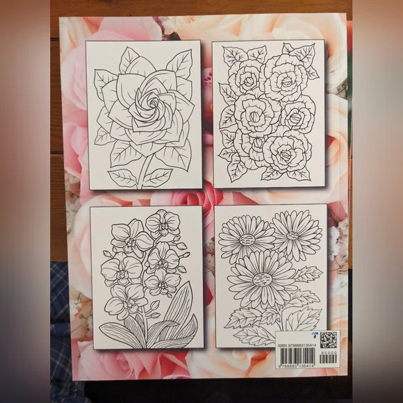 Set of 7 Floral Themed Adult Coloring Books - Picture 5 of 15
